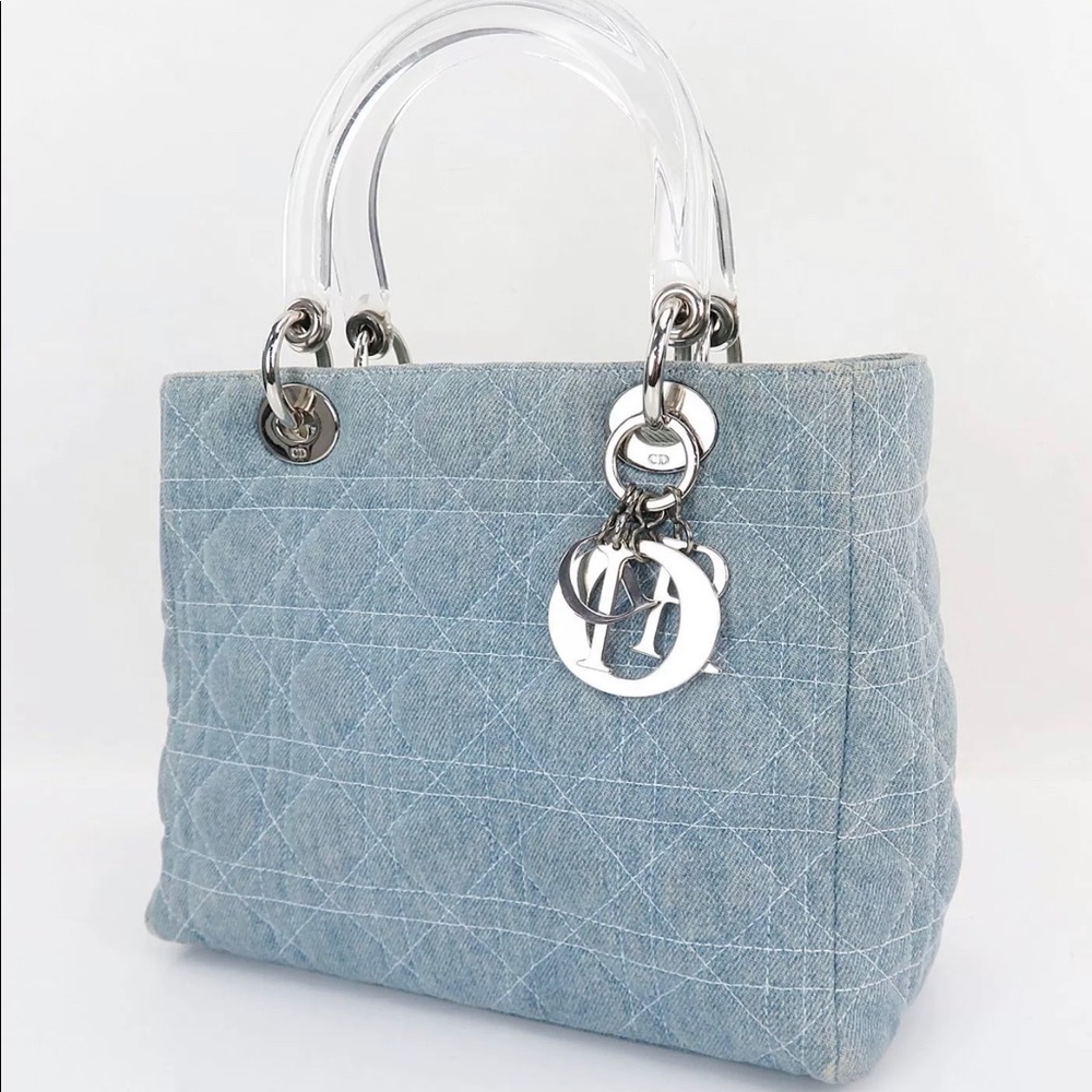Christian Dior S/M Lady Dior denim handbag